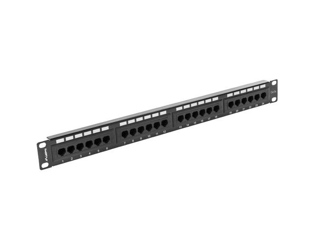 Lanberg PPU5-1024-B 19" 1U 24port Cat.5e UTP árnyékolatlan fekete patch panel