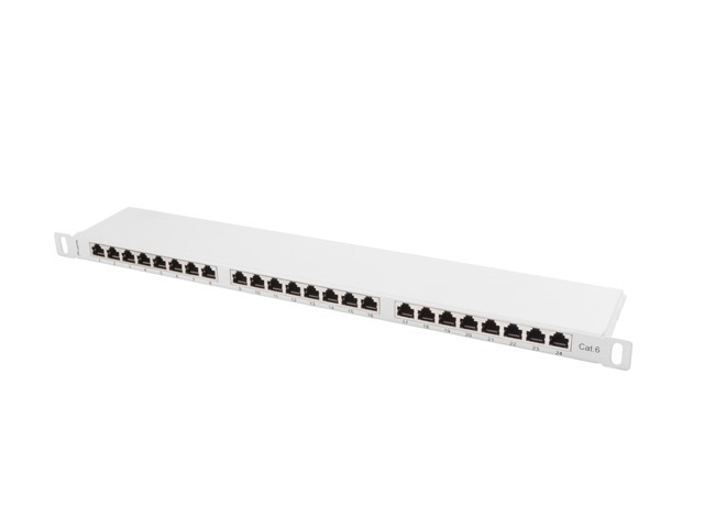 Lanberg PPU5-1024-S 19" 1U 24port Cat.5e UTP árnyékolatlan szürke patch panel