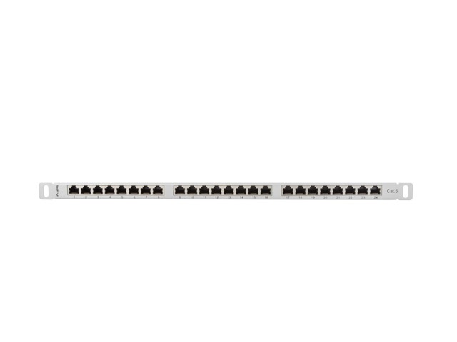 Lanberg PPU5-1024-S 19" 1U 24port Cat.5e UTP árnyékolatlan szürke patch panel