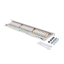 Lanberg PPU5-1024-S 19" 1U 24port Cat.5e UTP árnyékolatlan szürke patch panel