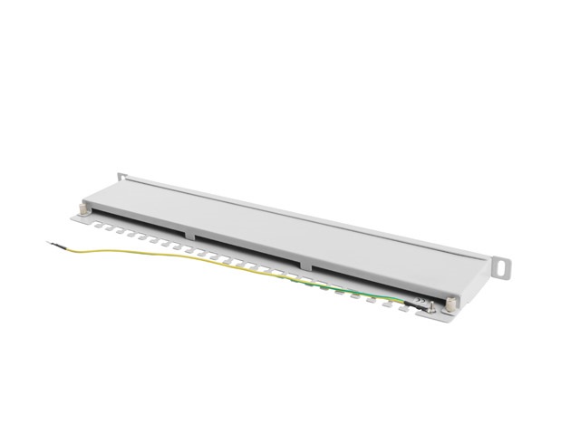 Lanberg PPU5-1024-S 19" 1U 24port Cat.5e UTP árnyékolatlan szürke patch panel