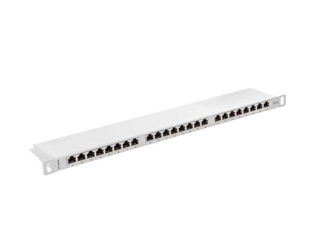 Lanberg PPU5-1024-S 19" 1U 24port Cat.5e UTP árnyékolatlan szürke patch panel
