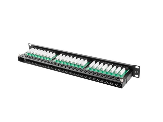 Lanberg PPU5-1048-B 19" 1U 48port Cat.5e UTP árnyékolatlan fekete patch panel
