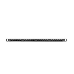 Lanberg PPU6-0024-B 19" 0,5U 24port Cat.6 UTP árnyékolatlan fekete patch panel