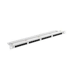 Lanberg PPU6-0024-S 19" 0,5U 24port Cat.6 UTP árnyékolatlan szürke patch panel