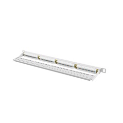Lanberg PPU6-0024-S 19" 0,5U 24port Cat.6 UTP árnyékolatlan szürke patch panel