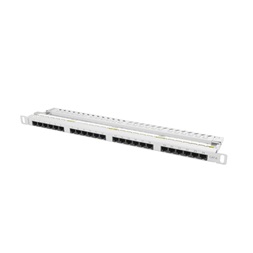 Lanberg PPU6-0024-S 19" 0,5U 24port Cat.6 UTP árnyékolatlan szürke patch panel