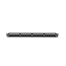 Lanberg PPU6-1024-B 19" 1U 24port Cat.6 UTP árnyékolatlan fekete patch panel