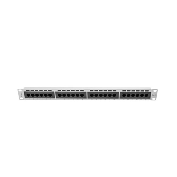 Lanberg PPU6-1024-S 19" 1U 24port Cat.6 UTP árnyékolatlan szürke patch panel