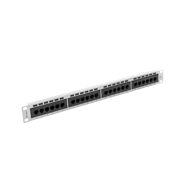 Lanberg PPU6-1024-S 19" 1U 24port Cat.6 UTP árnyékolatlan szürke patch panel