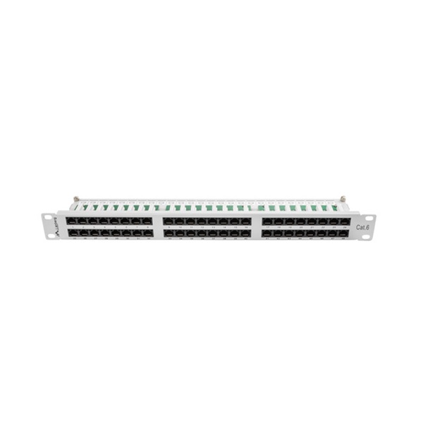 Lanberg PPU6-1048-S 19" 1U 48port Cat.6 UTP árnyékolatlan szürke patch panel