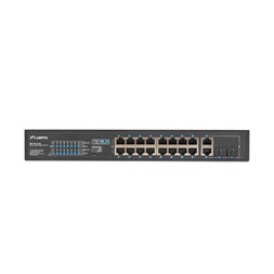 Lanberg RSFE-16P-2C-250 16x100Mbps PoE+ LAN 2x1GbE RJ45/SFP combo port nem menedzselhető PoE switch