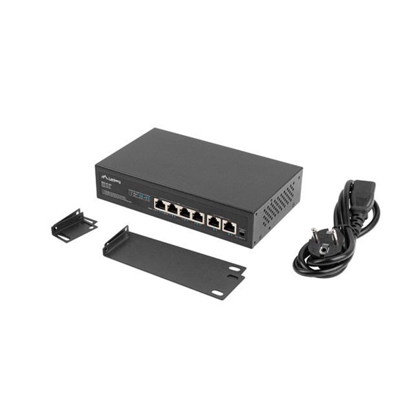 Lanberg RSFE-4P-2FE-60 4x100Mbps PoE+ LAN 2x100Mbps LAN port nem menedzselhető PoE switch