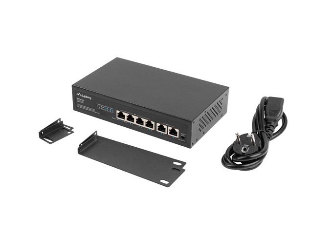 Lanberg RSFE-4P-2FE-60 4x100Mbps PoE+ LAN 2x100Mbps LAN port nem menedzselhető PoE switch
