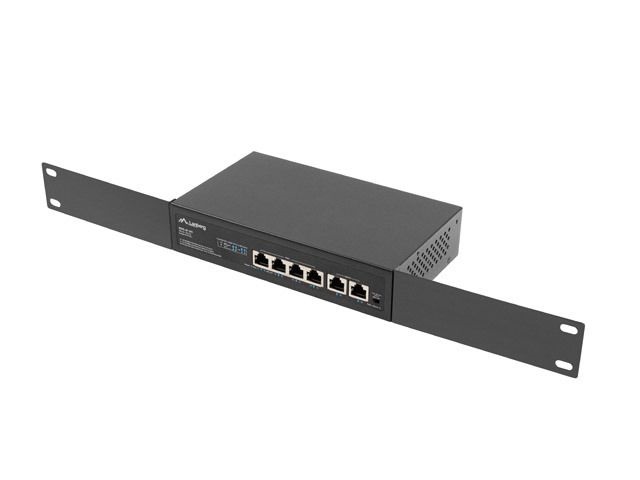 Lanberg RSFE-4P-2FE-60 4x100Mbps PoE+ LAN 2x100Mbps LAN port nem menedzselhető PoE switch