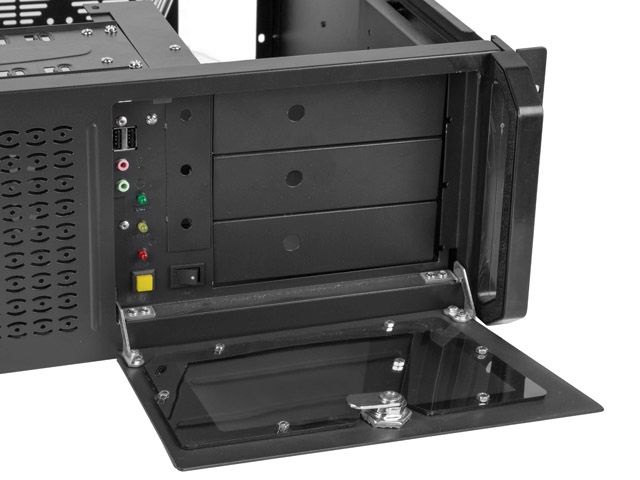 Lanberg SC01-4504-08B 19" 4U SZÉL:430mm MÉLY:450mm MAG:177mm táp nélküli rack szerver ház