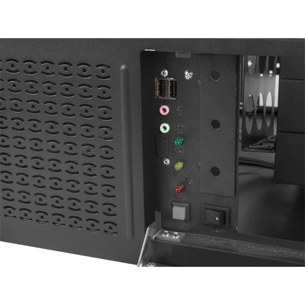 Lanberg SC01-4504-08B 19" 4U SZÉL:430mm MÉLY:450mm MAG:177mm táp nélküli rack szerver ház
