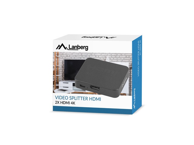 Lanberg SPV-HDMI-0002 HDMI->2x HDMI 4K + micro USB port fekete splitter
