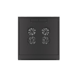 Lanberg WAFA-5604-10B 19" 12U SZÉL:570mm MÉLY:600mm MAG:277mm összeszerelt üvegajtós fekete fali rack szekrény