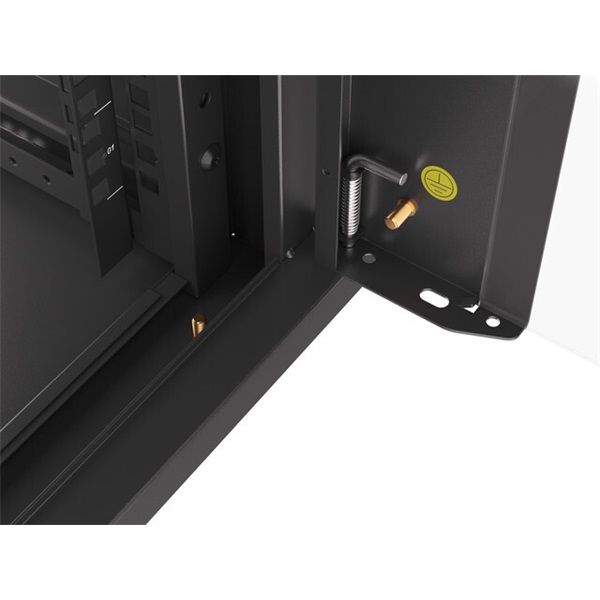 Lanberg WAFA-5604-10B 19" 12U SZÉL:570mm MÉLY:600mm MAG:277mm összeszerelt üvegajtós fekete fali rack szekrény