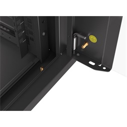 Lanberg WAFA-5604-10B 19" 12U SZÉL:570mm MÉLY:600mm MAG:277mm összeszerelt üvegajtós fekete fali rack szekrény
