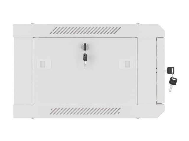 Lanberg WF01-6404-10S 19" 4U SZÉL:600mm MÉLY:450mm MAG:290mm lapraszerelt üvegajtós szürke fali rack szekrény