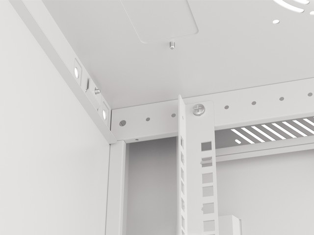 Lanberg WF01-6404-10S 19" 4U SZÉL:600mm MÉLY:450mm MAG:290mm lapraszerelt üvegajtós szürke fali rack szekrény