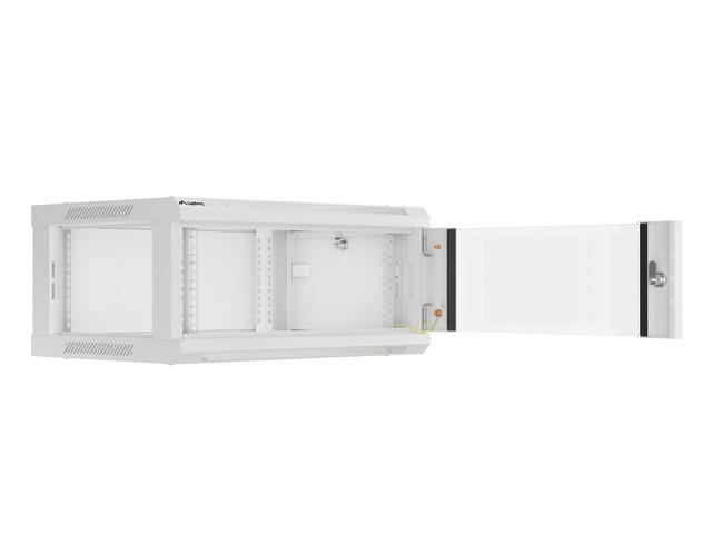 Lanberg WF01-6404-10S 19" 4U SZÉL:600mm MÉLY:450mm MAG:290mm lapraszerelt üvegajtós szürke fali rack szekrény