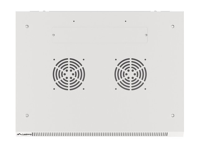 Lanberg WF01-6406-10S 19" 6U SZÉL:600mm MÉLY:450mm MAG:379mm lapraszerelt üvegajtós szürke fali rack szekrény