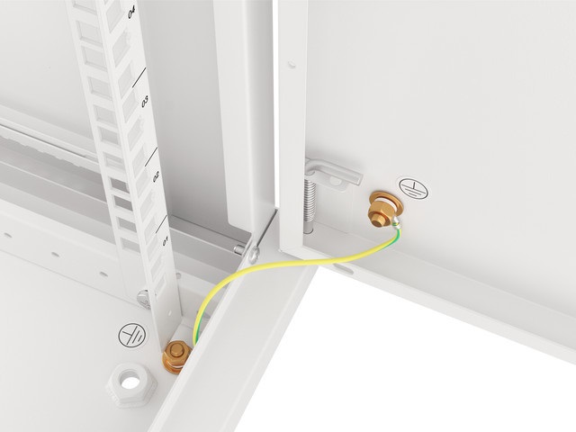 Lanberg WF01-6409-00S 19" 9U SZÉL:600mm MÉLY:450mm MAG:512mm lapraszerelt fémajtós szürke fali rack szekrény