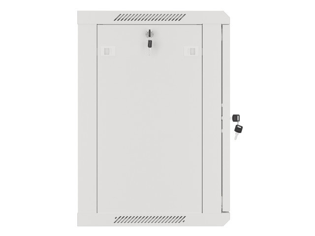 Lanberg WF01-6412-10S 19" 12U SZÉL:600mm MÉLY:450mm MAG:645mm lapraszerelt üvegajtós szürke fali rack szekrény