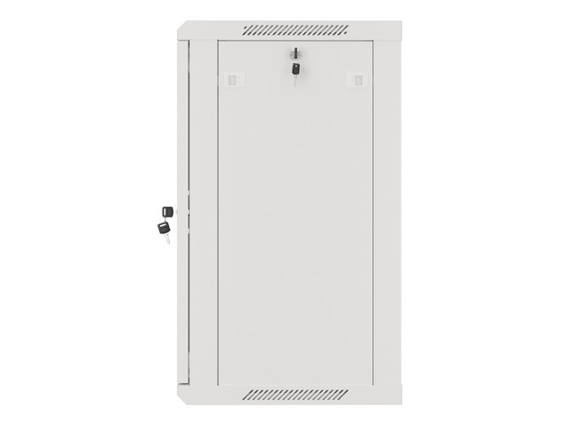 Lanberg WF01-6415-10S 19" 15U SZÉL:600mm MÉLY:450mm MAG:774mm lapraszerelt üvegajtós szürke fali rack szekrény