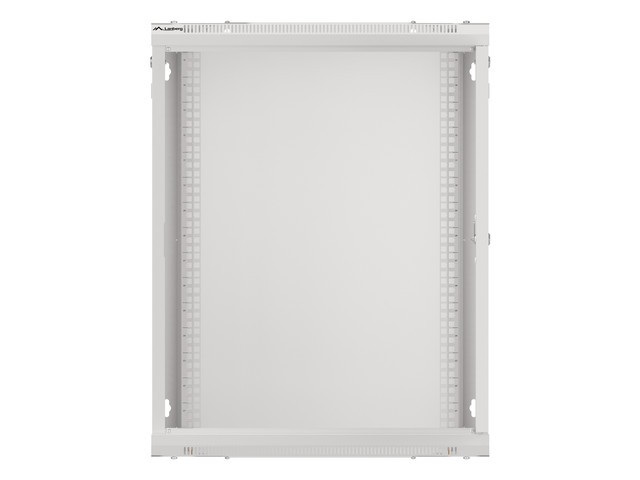 Lanberg WF01-6415-10S 19" 15U SZÉL:600mm MÉLY:450mm MAG:774mm lapraszerelt üvegajtós szürke fali rack szekrény