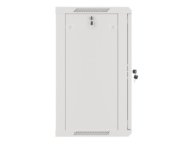 Lanberg WF01-6415-10S 19" 15U SZÉL:600mm MÉLY:450mm MAG:774mm lapraszerelt üvegajtós szürke fali rack szekrény