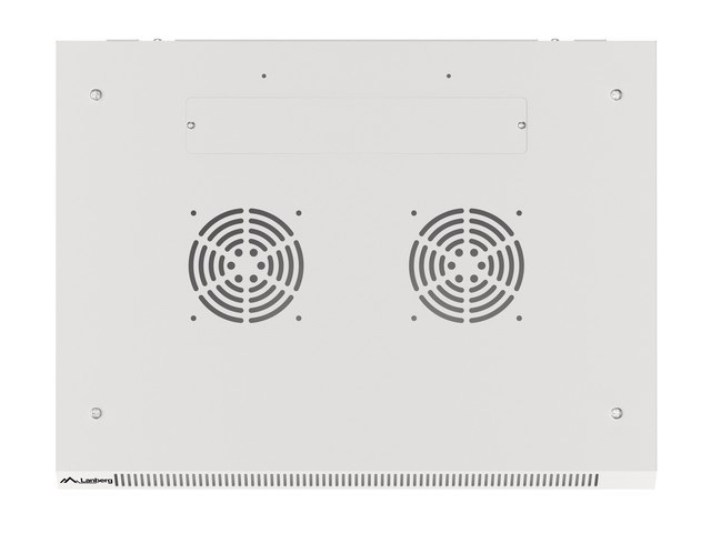 Lanberg WF01-6415-10S 19" 15U SZÉL:600mm MÉLY:450mm MAG:774mm lapraszerelt üvegajtós szürke fali rack szekrény