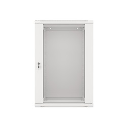 Lanberg WF01-6418-10S 19" 18U SZÉL:600mm MÉLY:450mm MAG:907mm lapraszerelt üvegajtós szürke fali rack szekrény