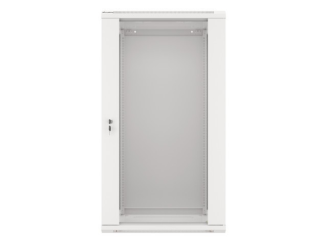 Lanberg WF01-6422-10S 19" 22U SZÉL:600mm MÉLY:450mm MAG:1085mm lapraszerelt üvegajtós szürke fali rack szekrény