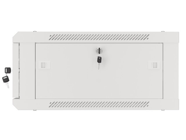 Lanberg WF01-6604-10S 19" 4U SZÉL:600mm MÉLY:600mm MAG:290mm lapraszerelt üvegajtós szürke fali rack szekrény