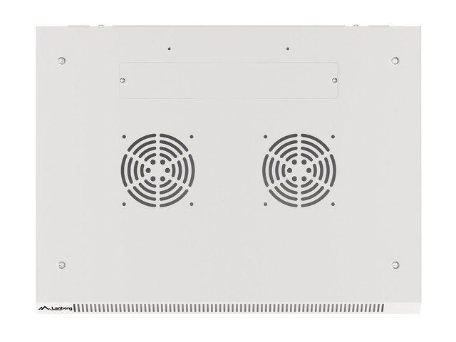 Lanberg WF01-6606-10S 19" 9U SZÉL:600mm MÉLY:450mm MAG:512mm lapraszerelt üvegajtós szürke fali rack szekrény