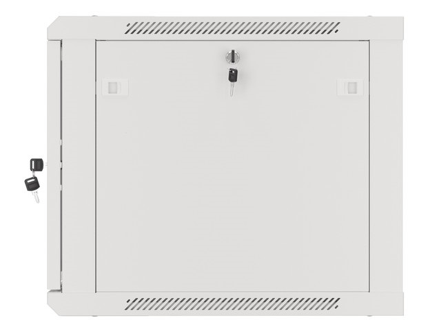 Lanberg WF01-6609-10S 19" 9U SZÉL:600mm MÉLY:600mm MAG:512mm lapraszerelt üvegajtós szürke fali rack szekrény