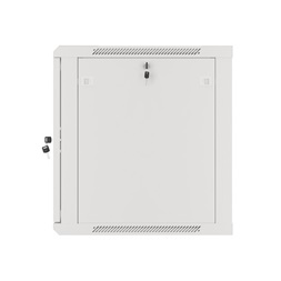 Lanberg WF01-6612-10S 19" 12U SZÉL:600mm MÉLY:600mm MAG:645mm lapraszerelt üvegajtós szürke fali rack szekrény