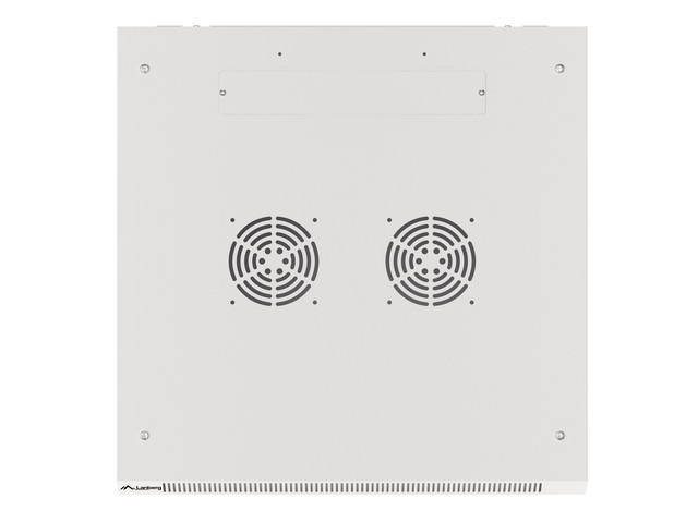 Lanberg WF01-6612-10S 19" 12U SZÉL:600mm MÉLY:600mm MAG:645mm lapraszerelt üvegajtós szürke fali rack szekrény