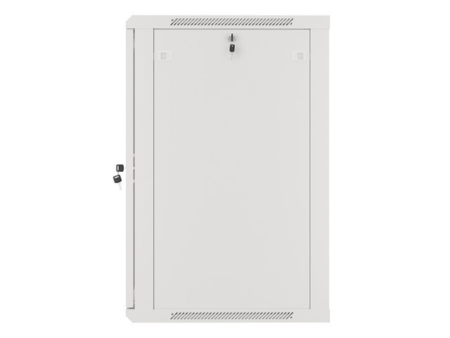 Lanberg WF01-6618-10S 19" 18U SZÉL:600mm MÉLY:600mm MAG:907mm lapraszerelt üvegajtós szürke fali rack szekrény