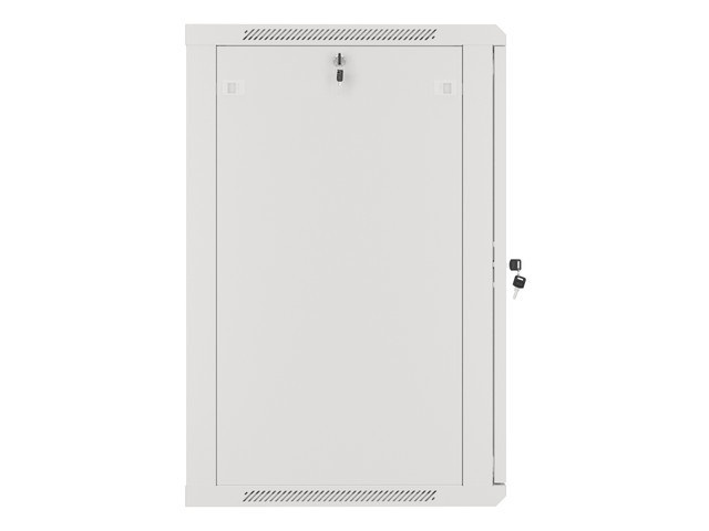 Lanberg WF01-6618-10S 19" 18U SZÉL:600mm MÉLY:600mm MAG:907mm lapraszerelt üvegajtós szürke fali rack szekrény