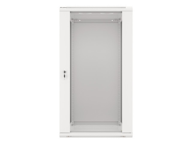 Lanberg WF01-6622-10S 19" 22U SZÉL:600mm MÉLY:600mm MAG:1085mm lapraszerelt üvegajtós szürke fali rack szekrény