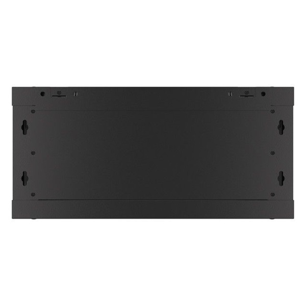 Lanberg WF01-6404-10B 19" 4U SZÉL:600mm MÉLY:450mm MAG:290mm lapraszerelt üvegajtós fekete fali rack szekrény