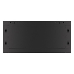 Lanberg WF01-6404-10B 19" 4U SZÉL:600mm MÉLY:450mm MAG:290mm lapraszerelt üvegajtós fekete fali rack szekrény