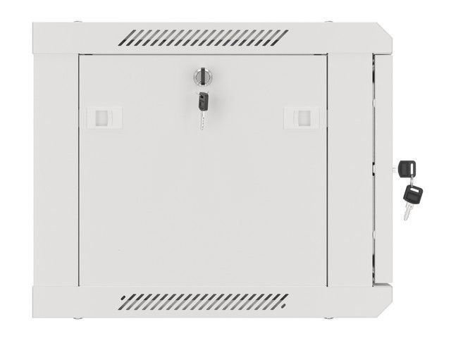 Lanberg WF01-6406-00S 19" 6U SZÉL:600mm MÉLY:450mm MAG:600mm lapraszerelt fémajtós szürke fali rack szekrény