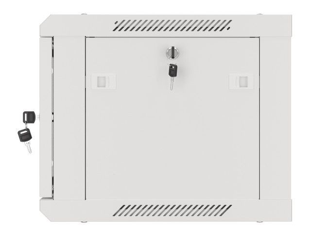 Lanberg WF01-6406-00S 19" 6U SZÉL:600mm MÉLY:450mm MAG:600mm lapraszerelt fémajtós szürke fali rack szekrény