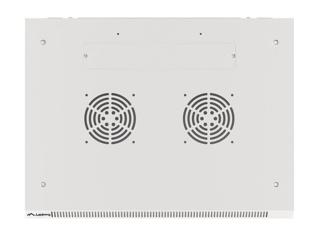 Lanberg WF01-6406-00S 19" 6U SZÉL:600mm MÉLY:450mm MAG:600mm lapraszerelt fémajtós szürke fali rack szekrény